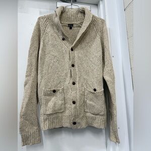 Men's Beige Cardigan Sweater